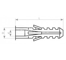 Дюбель 8.0х40 (уп.100шт) FEN-08C Hyperline 17067