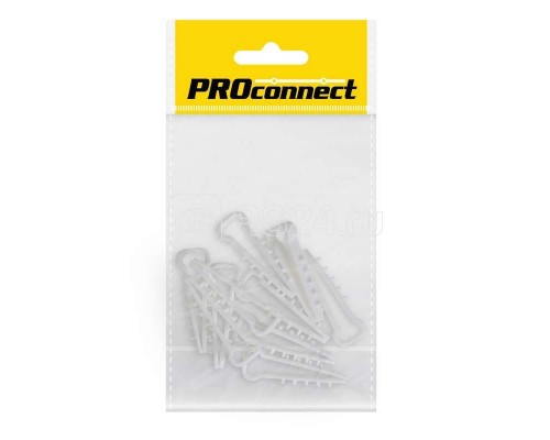 Дюбель-хомут 5-10 прямоуг. бел. (уп.10шт) PROCONNECT 07-4611-9