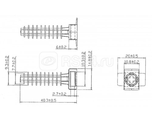 Дюбель ТН-2В для каб. стяжки 8-10мм черн. (уп.100шт) Hyperline 48141