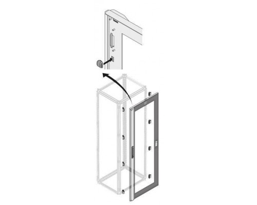 Дверь стеклянная IP40 12 DIN H=1800мм W=800мм ABB 1STQ007328A0000