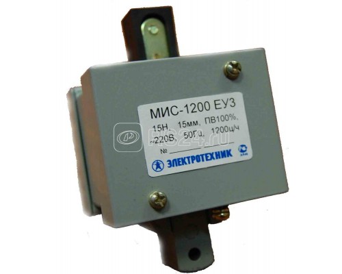 Электромагнит МИС-1200 ЕУ3 220В толкающее исп. ПВ 100% IP20 с жесткими выводами Электротехник ET502255