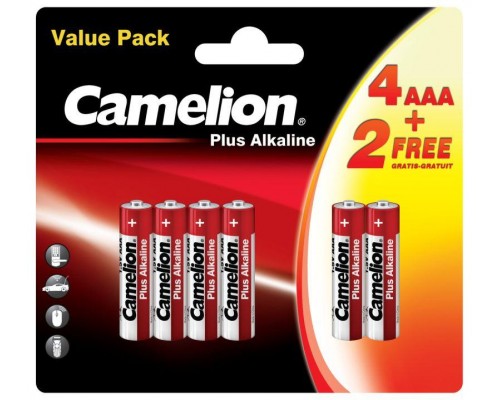 Элемент питания LR03 Plus Alkaline 4+2 (4+2LR03-BP) 1.5В (блист.6шт) Camelion 14112