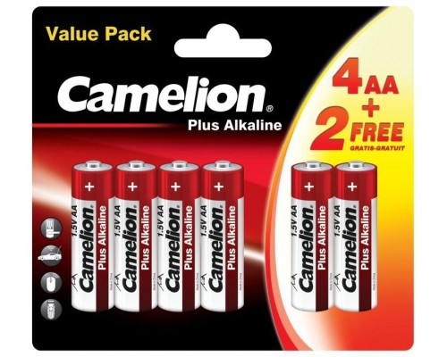 Элемент питания LR6 Plus Alkaline 4+2 (4+2LR6-BP) 1.5В (блист.6шт) Camelion 14113