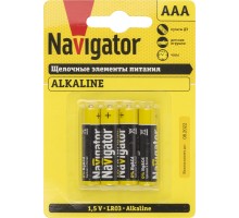 Элемент питания алкалиновый 61 462 NBT-NPE-LR03-BP4 (блист.4шт) Navigator 61462