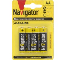 Элемент питания алкалиновый 61 463 NBT-NPE-LR6-BP4 (блист.4шт) Navigator 61463