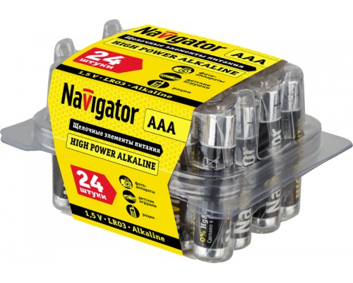 Элемент питания алкалиновый 94 787 NBT-NE-LR03-BOX24 (уп.24шт) Navigator 94787