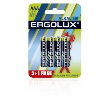 Элемент питания алкалиновый LR03 Alkaline BL 3+1(FREE) (LR03 BL3+1 батарейка 1.5В) (уп.4шт) Ergolux 12865
