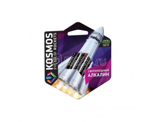 Элемент питания алкалиновый LR03 KOSMOS premium ROCKETS (блист. 4шт) Космос KOSLR03ROCKETS4BL