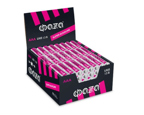 Элемент питания алкалиновый LR03 Super Alkaline box-96 DISPLAY (уп.96шт) ФАZА 2854674