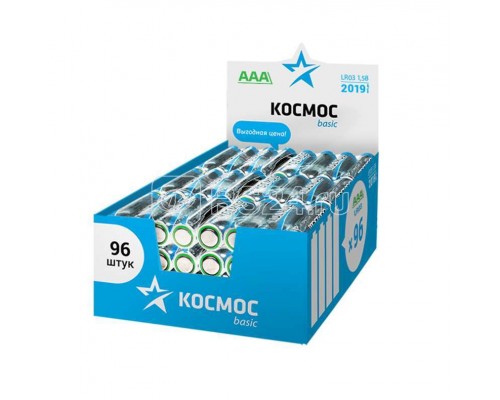 Элемент питания алкалиновый LR03 (уп.96шт) Космос KOCLR03_96BOX