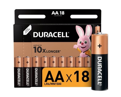 Элемент питания алкалиновый LR6-18BL BASIC (блист.18шт) Duracell Б0014448