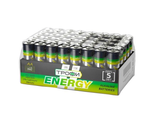 Элемент питания алкалиновый LR6-40 bulk ECO (уп.40шт) Трофи Б0027815