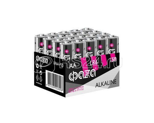 Элемент питания алкалиновый LR6 Alkaline Pack-20 (уп.20шт) ФАZА 5028098