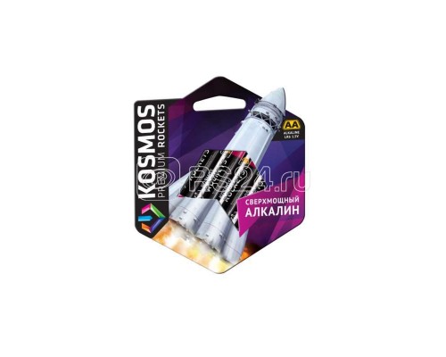 Элемент питания алкалиновый LR6 KOSMOS premium ROCKETS (блист. 4шт) Космос KOSLR6ROCKETS4BL