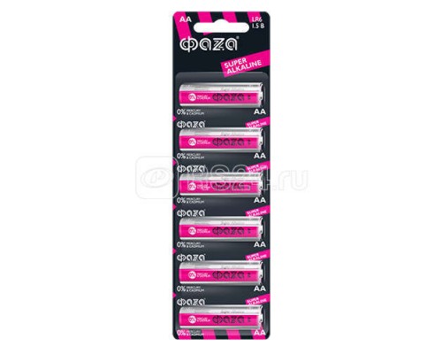 Элемент питания алкалиновый LR6 Super Alkaline BL-6 (уп.6шт) ФАZА 5002043