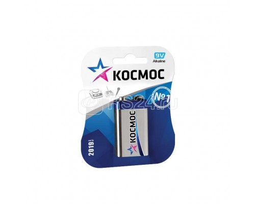 Элемент питания алкалиновый крона LR 6LR61 Максимум BP-1 (блист.1шт) Космос KOC6LR61MAX1BL