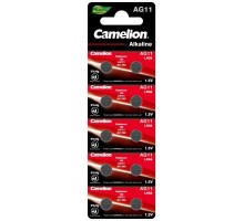 Элемент питания алкалиновый таблетка G11 Mercury Free AG11-BP0%Hg 362A/LR721/162 BL-10 (блист.10шт) Camelion 12819