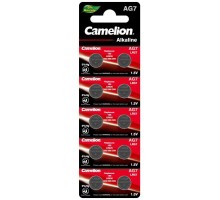 Элемент питания алкалиновый таблетка G 7 Mercury Free AG7-BP0%Hg 395A/LR927/195 BL-10 (блист.10шт) Camelion 12815
