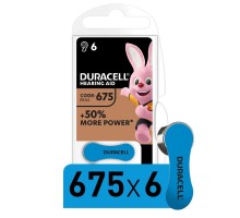 Элемент питания для слуховых аппаратов ZA675-6BL (блист.6шт) Duracell Б0039182