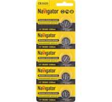 Элемент питания литиевый 94 780 NBT-CR1620-BP5 (блист.5шт) Navigator 94780
