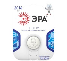 Элемент питания литиевый CR2016-1BL (блист. 1шт) ЭРА C0038446
