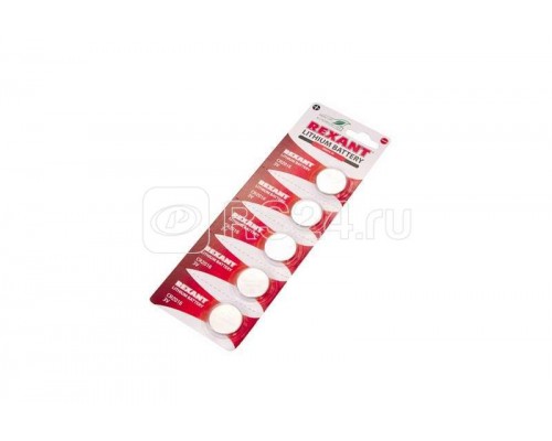 Элемент питания литиевый CR2016 3В 80мА.ч (блист.5шт) Rexant 30-1106