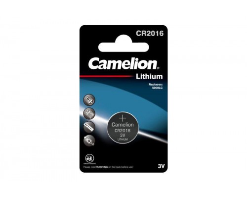 Элемент питания литиевый CR CR2016 BL-1 (блист.1шт) Camelion 3068