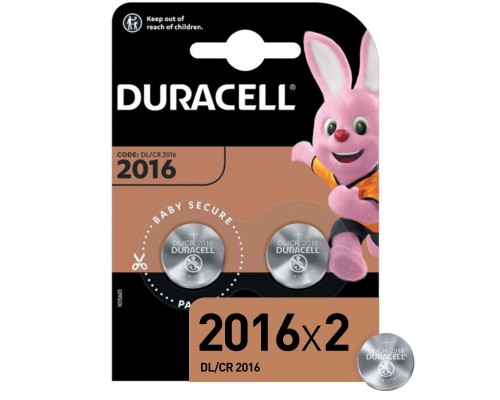 Элемент питания литиевый CR DL 2016 BP-2 (блист.2шт) Duracell Б0037271