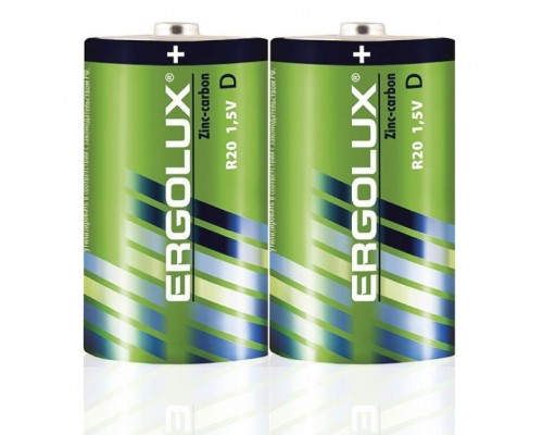Элемент питания солевой R20 SR2 R20SR2 1.5В (уп.2шт.) Ergolux 12442