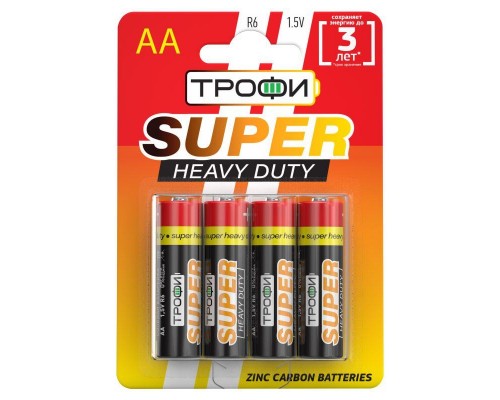 Элемент питания солевой R6-4BL (блист.4шт) Трофи C0033716