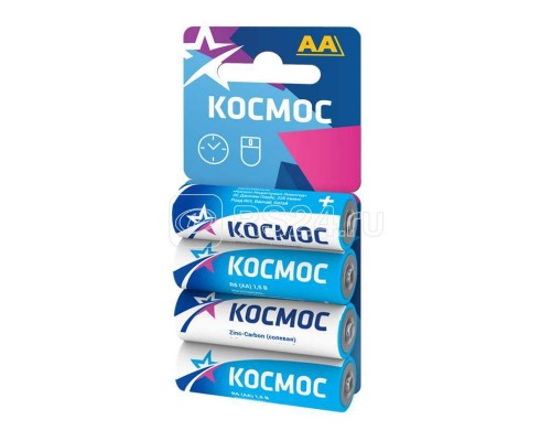 Элемент питания солевой R6 4хBL (блист.4шт) Космос KOCR64BL