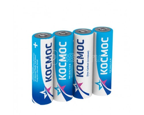 Элемент питания солевой S R6S (уп.4шт) Космос KOCR6