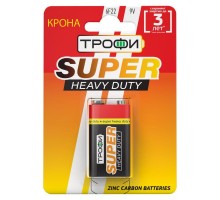 Элемент питания солевой крона 6F22-1BL (блист. 1шт) Трофи Б0023144