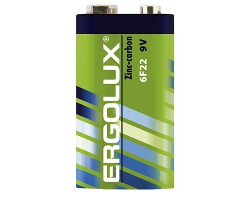 Элемент питания солевой крона 6F22 SR1 6F22SR1 9В Ergolux 12443