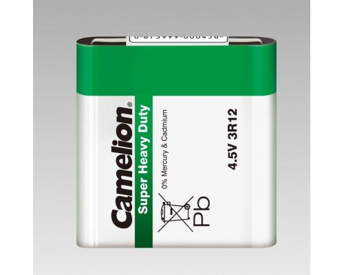 Элемент питания солевой квадрат R 3R12 (шринка 1шт) Camelion 1673