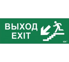 Этикетка самоклеящаяся Выход/лестница вниз/фигура ДПА IP20/54 ИЭК LPC10-1-24-09-VLVNF