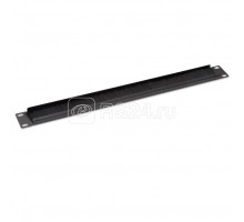 Фальш-панель BPB19-1U-RAL9005 на 1U с щеточным вводом черн. (RAL 9005) Hyperline 52601