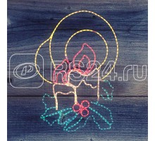 Фигура из дюралайта Две свечи 100х75см 220В IP44 лампочный мульти NEON-NIGHT 501-320
