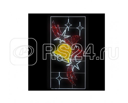Фигура из дюралайта Колокольчик с бантом 260х125см 320LED 220В IP44 бел./красн. NEON-NIGHT 501-353