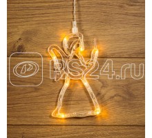 Фигура светодиод. Ангелок на присоске (батарейки 3хААА в компл.) 8LED 195х115х10мм тепло-бел. 1Вт 4.5В IP20 NEON-NIGHT 501-015