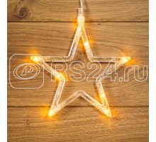Фигура светодиод. Звездочка на присоске (батарейки 3хААА в компл.) 8LED 185х185х10мм тепло-бел. 1Вт 4.5В IP20 NEON-NIGHT 501-011