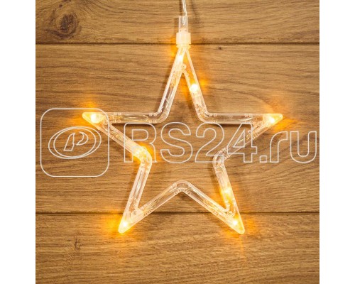 Фигура светодиод. Звездочка на присоске (батарейки 3хААА в компл.) 8LED 185х185х10мм тепло-бел. 1Вт 4.5В IP20 NEON-NIGHT 501-011