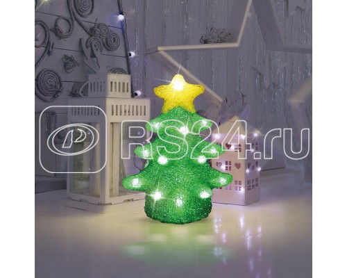 Фигура светодиодная акриловая Елочка 15х15х22см 20LED батарейки 2хAA (не входят в комплект) Neon-Night 513-322