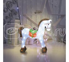 Фигура светодиодная акриловая Лошадка 38х13х38см 60LED IP65 понижающий трансформатор в комплекте Neon-Night 513-332