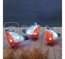 Фигура светодиодная акриловая Семья снегирей 16х9х13см 40LED IP65 понижающий трансформатор в комплекте Neon-Night 513-346