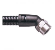 Фитинг AL 45град. поворот. пласт.+метал d21 PG16 черн. (уп.10шт) ABB 7TCA296000R0699