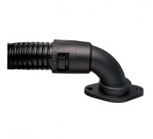 Фитинг AL 90град. поворот. с фланцем пласт. d28 черн. (уп.10шт) ABB 7TCA296000R0787