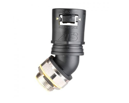 Фитинг AT 45град. пласт.+метал d28 M25 черн./желт. (уп.10шт) ABB 7TCA296170R0421