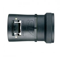 Фитинг AT прямой пласт.+алюм. d16 U100 черн. (уп.10шт) ABB 7TCA296170R0190