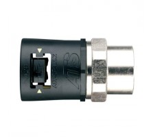 Фитинг AT прямой пласт.+метал d16 038 черн./желт. (уп.10шт) ABB 7TCA296170R0069